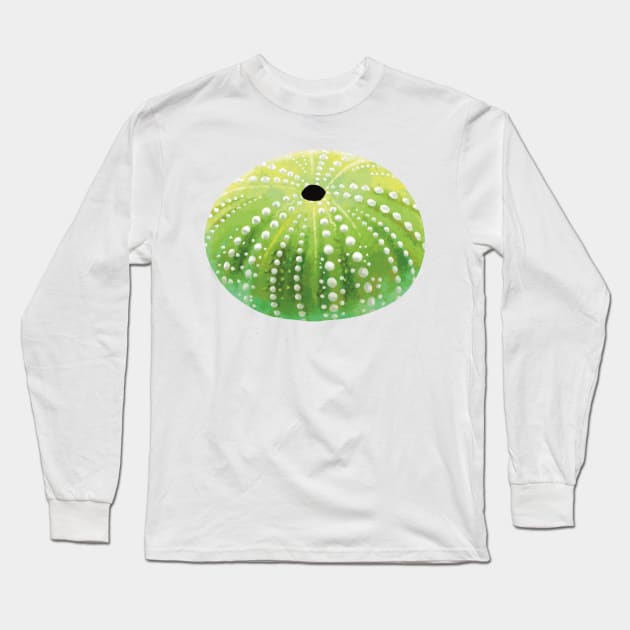 Green Sea Urchin Long Sleeve T-Shirt by Griffelkinn